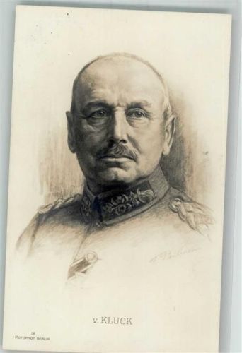 Der preußische Generaloberst Alexander von Kluck in Uniform WK I Rotophot 18 Wohlfahrtskarte des Vaterländischen Frauenvereins Rotes Kreuz
