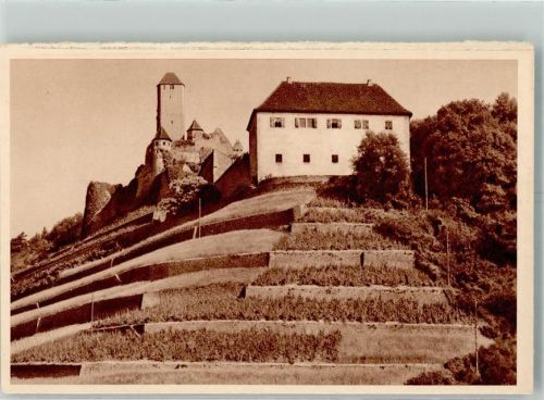 Neckarzimmern 1934 Reichswinterhilfe-Lotterie Bild 174 Burg Hornberg am Neckar Das schöne Deutschland Fotograf Rupp