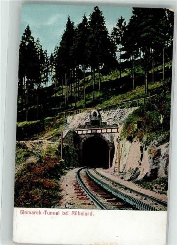 Rübeland Bismarck-Eisenbahntunnel Harz-Zahnradbahn Blankenburg-Rübeland-Tanne Karte Nr. 6 Verlag Rud. Stolle