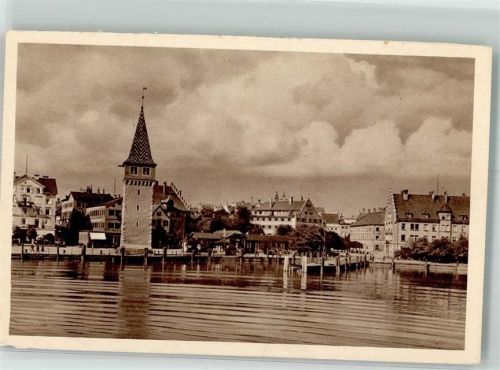 Lindau 1934 Reichswinterhilfe-Lotterie Bild 139 Der alte Leuchtturm Das schöne Deutschland Fotograf Rupp