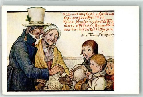 1930 Nr. 12 Alter Tiroler Fühjahrsreim Tradition und Sitten Liederkarte