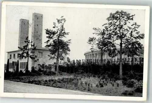 Charlottenburg 1936 Reichssportfeld Osttor mit Blick auf die deutsche Kampfbahn Amtliche Olympia-Karte 2