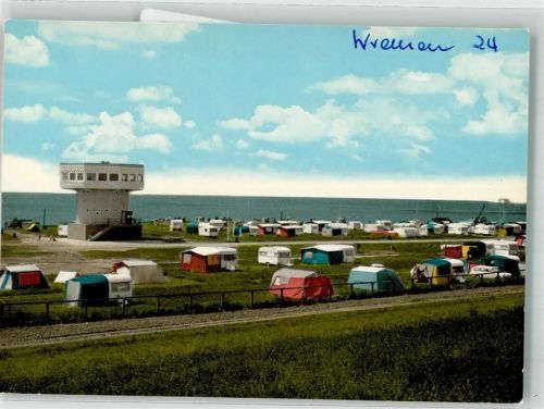 Wremen Campingplatz Gasthaus Wremer Strandhalle Strandturm