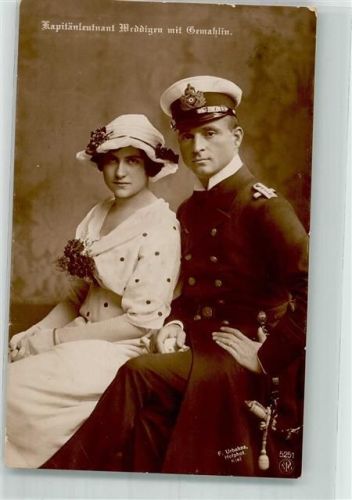 1915 Leutnant Weddingen mit Gemahlin Uniform NPG Nr.5251
