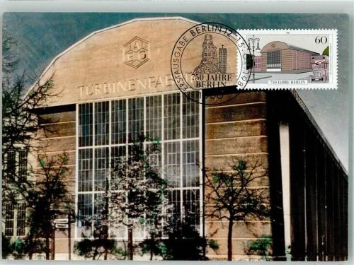 Moabit 1987 AEG Turbinenfabrik 750 Jahre Berlin Maximum AK Sonderpostwertzeichen