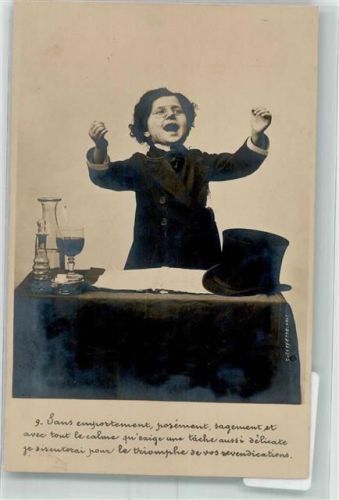 1902 Nr. 9 Verlag C. Clayette Photo - Kind hält eine Rede