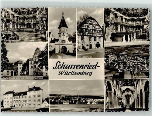Bad Schussenried Apotheke Kath. Kirche Krankenhaus Fliegeraufnahme
