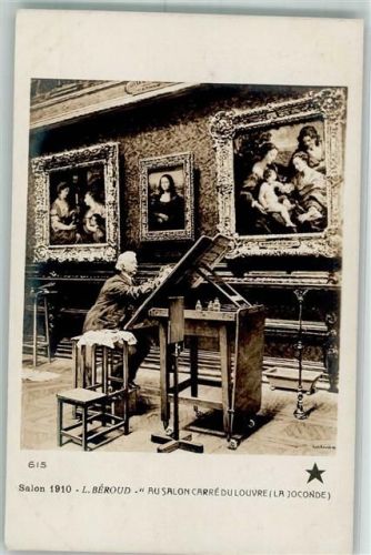 Nr. 615 Salon 1910 Beroud : Au Salon Carre du Louvre Verlag Etolle Paris