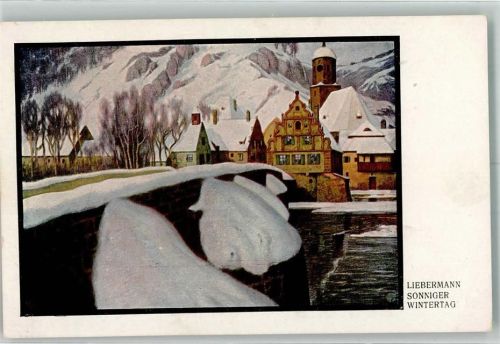 Repro Sonniger Wintertag Verlag B. G. Teubner Nr. 84