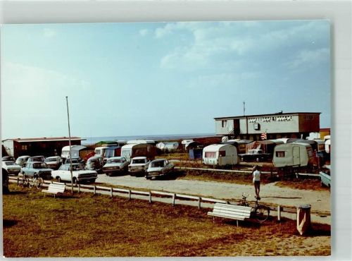 Wremen Campingplatz Auto Ort handschriftlich Foto Original aus Archiv eines Ansichtskartenverlags