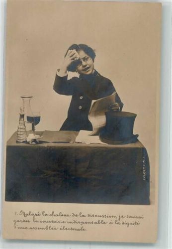 1902 Nr. 8 Verlag C. Clayette Photo - Kind hält eine Rede