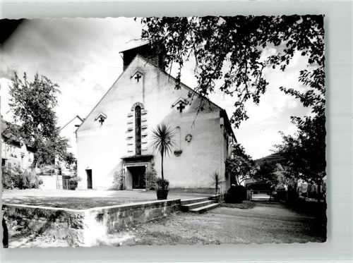 Unter-Flockenbach Kirche Ort handschriftlich Foto Original aus Archiv eines Ansichtskartenverlags