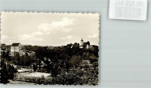 Vellberg Schwimmbad Schloss Ort handschrfitlich Foto Original aus Archiv eines Ansichtskartenverlags