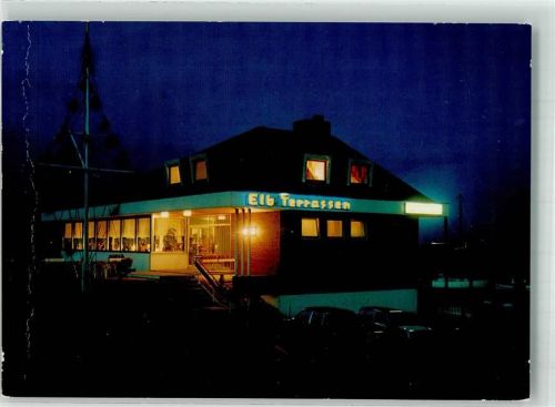 Otterndorf Elb Terrassen Gasthaus Weltschifffahrtsweg Nacht Beleuchtung Auto