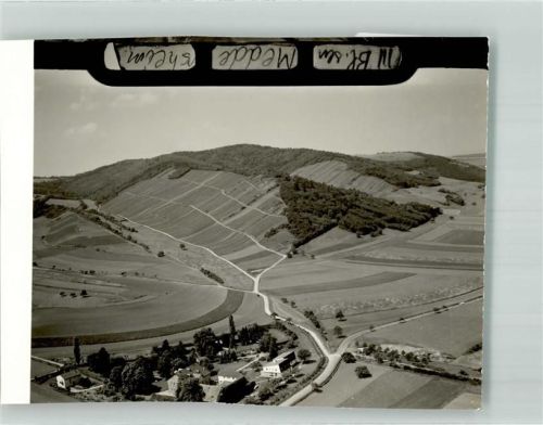 Meddersheim Fliegeraufnahme Ort handschriftlich Foto Original aus Archiv eines Ansichtskartenverlags