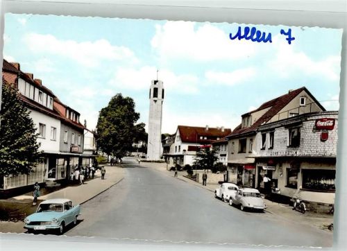 Stadtallendorf Bahnhofstraße Kirche Geschäft Auto Motorrad