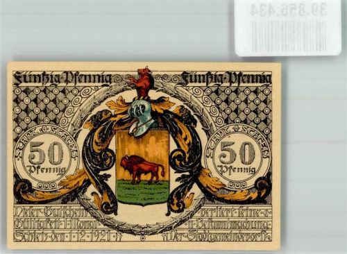 Schleiz 1921 50 Pfennig Portrait Johann Friedrich Böttger