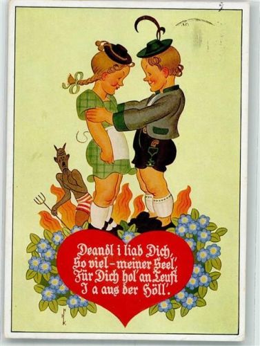 WK II Kinder Tracht Spruch Verlag Lengauer Nr.3033