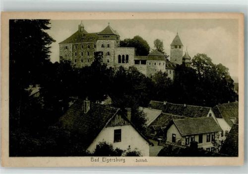 Elgersburg 1910 Schloss Bahnpost Saalfeld Zug 301 2.8.10