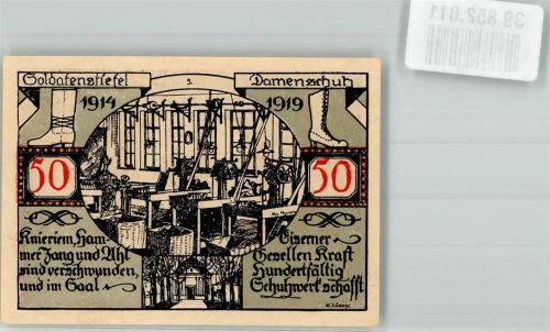 Weißenfels 1921 50 Pfg Schusterstadt