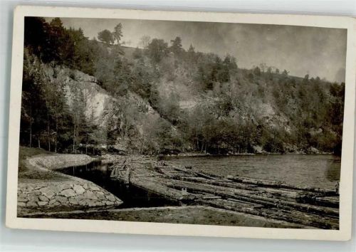 Kiesewald 1930 Holzfloß Sammelstelle Stempel: Pecice