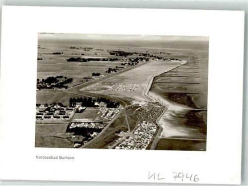 Burhave Vogelschau Foto Original aus Archiv eines Ansichtskartenverlags