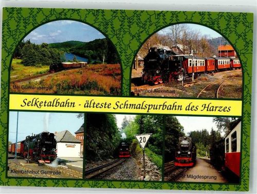 Alexisbad Selketalbahn älteste Schmalspurbahn des Harzes Bahnhof + Bahnhof Gernrode + Mägdesprung