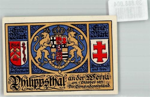 Philippsthal 1921 Eine Mark Klosterzerstörung im Bauernkrieg 1525