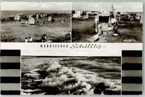 Schillig Strandleben und Meeresbrandung