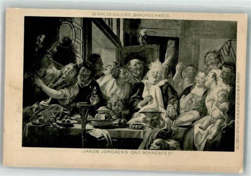1905 Jakob Jordaens das Bohnenfest Tradition