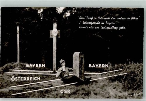 1958 Bayr. Wald Bayerrn Österreich CSR Grenzmarkierungen
