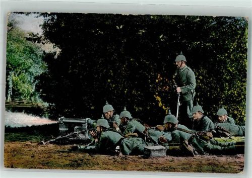 1915 WK I Maschinegewehr in Feuerstellung
