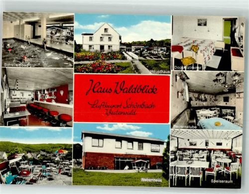 Schönbach Gasthaus Pension Haus Waldblick Schwimmbad