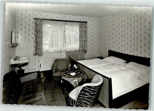 Bad Vilbel Pension Ort handschriftlich Foto Original aus Archiv eines Ansichtskartenverlags