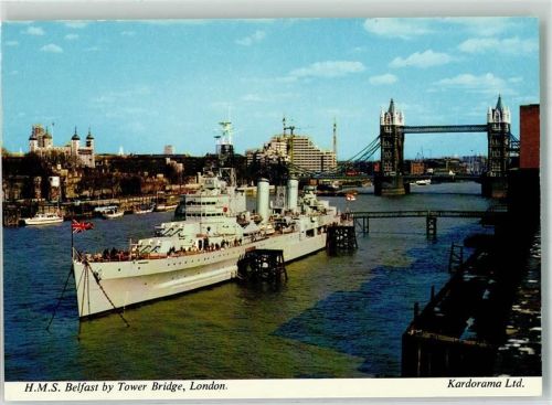 London HMS Belfast Kreuzer d. Town-Klasse Tower Bridge