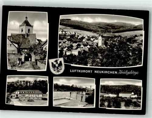 34626 W3579 Neukirchen , Knüllgeb - Gasthaus Stadtor Schwimmbad Sanatorium Wappen