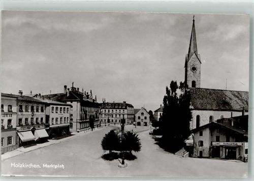 Holzkirchen Marktplatz Kirche Foto Original aus Archiv eines Ansichtskartenverlags