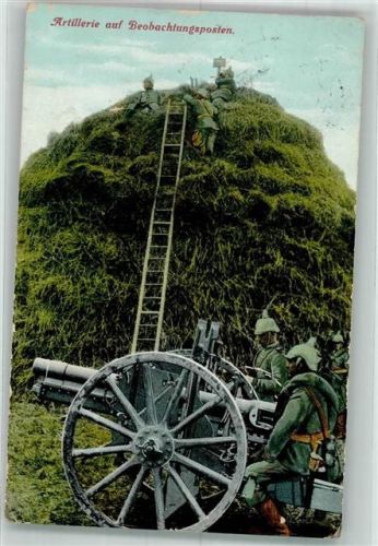 1915 WK I Artillerie Haubitze Feldpost Friedrichsfeld b. Wesel Ersatzabt. Feld. art. Regt. 33 + 34