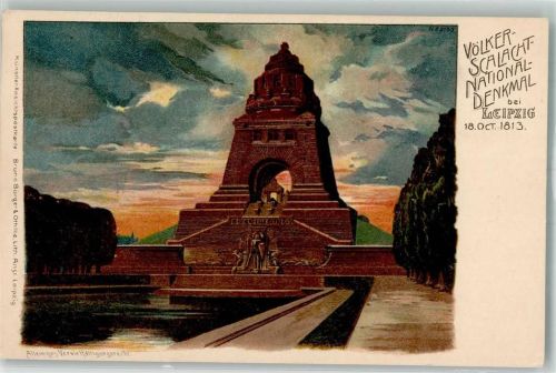 O7000 Leipzig Völkerschlachtsdenkmal Lithographie
