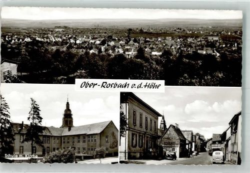 Ober-Rosbach Schule und Ev. Stadtkirche Homburger Straße VW T2 Oldtimer