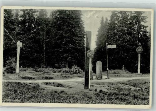 1936 Dreicksmark Böhmen, Bayern und Ob. Österreich + Hüttenstempel Dreisessel