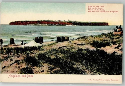 Helgoland Unter- und Oberland vom Strand der Düne Badekarren