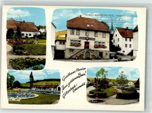 Güttersbach Gasthaus Pension Zum goldenen Löwen Schwimmbad Parkanlage