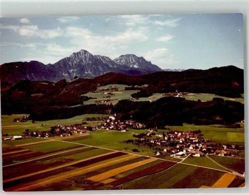 Ainring Fliegeraufnahme Ort handschriftlich Foto Original aus Archiv eines Ansichtskartenverlags
