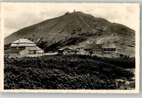 Schneekoppe 1939 Hotel Riesengebirge Schlesierhaus Riesenbaude
