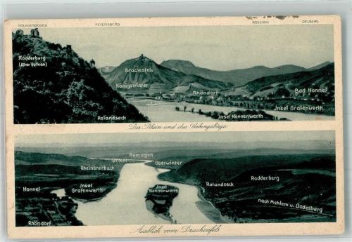 Rolandseck Rolandsbogen Drachenfels Petersberg Rosenau