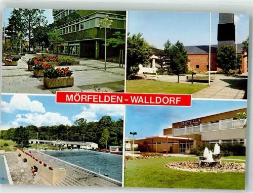 Walldorf Fußgängerzone Schwimmbad Stadthalle Ev. Kirche