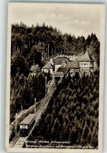Bad Wildbad 1929 Bergbahn zum Gasthaus Sommerberg