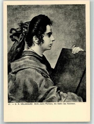 sign. Velasquez Dona Juana Pacheco die Frau des Künstlers