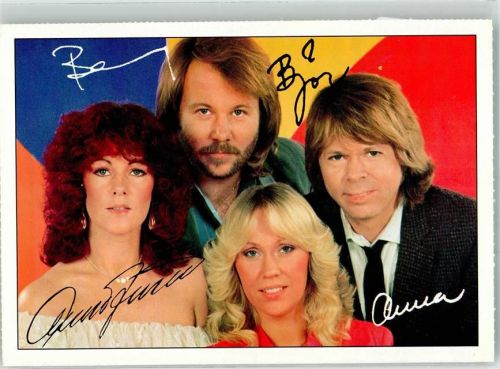 Portrait der Band Abba BRAVO-Autogrammkarte